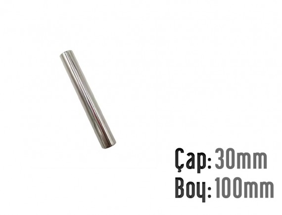 Çap: 30mm X Boy: 100mm x Delik Çapı 5,5 Çubuk Boru Seperatör Neodyum Mıknatıs